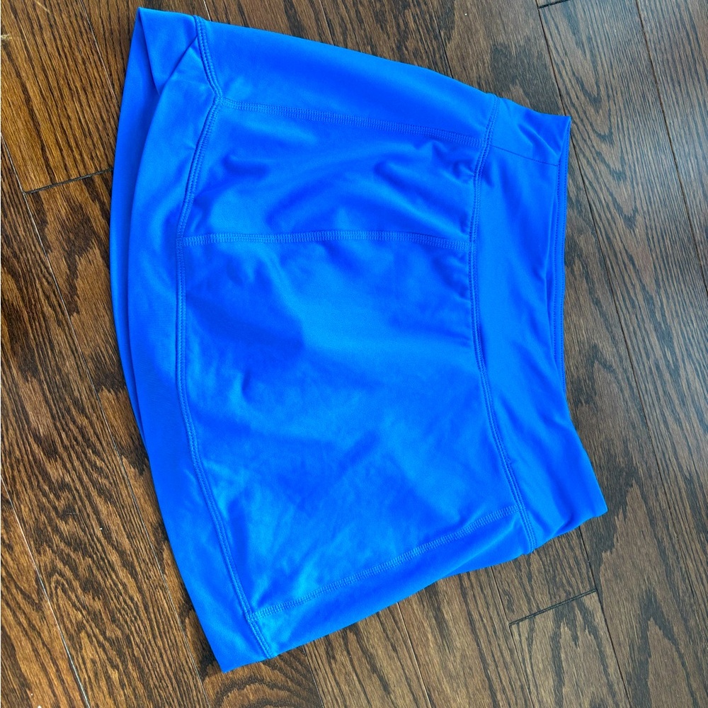 Vibrant blue skirt with built in shorts